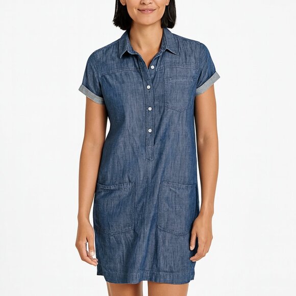 Patagonia | Chesser Island Denim Chambray Dress - Picture 1 of 6
